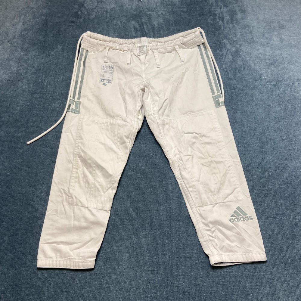 Adidas Dojo Leo Vieira Jiu Jitsu Gi Pants Mens M2 White Martial Arts Drawstring
